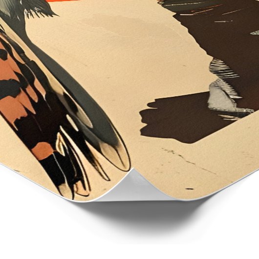  portret van de Amerikaanse torenvalk Poster (Hoek)