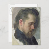 Portret van de auteur Nikolay Pomyalovsky, 1860 Briefkaart (Voorkant / Achterkant)