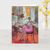 Portret van de Ballerina Vera Trefilova | Korovin Kaart (Gele Bloem)