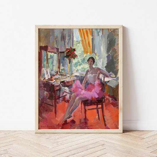 Portret van de Ballerina Vera Trefilova | Korovin Poster