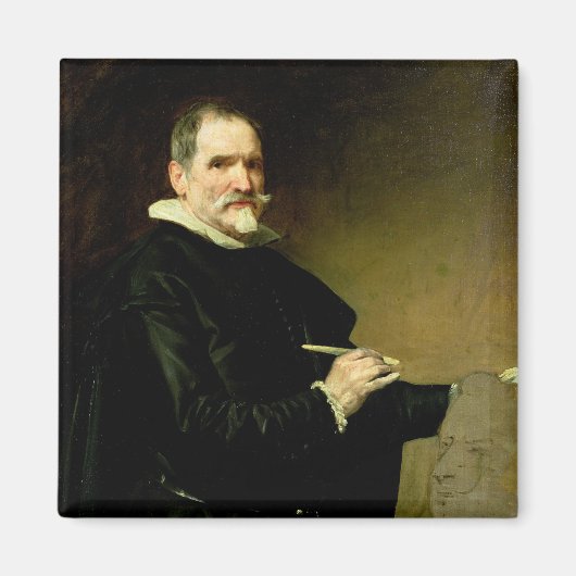 Portret van de beeldhouwer Juan Martinez Magneet (Voorkant)