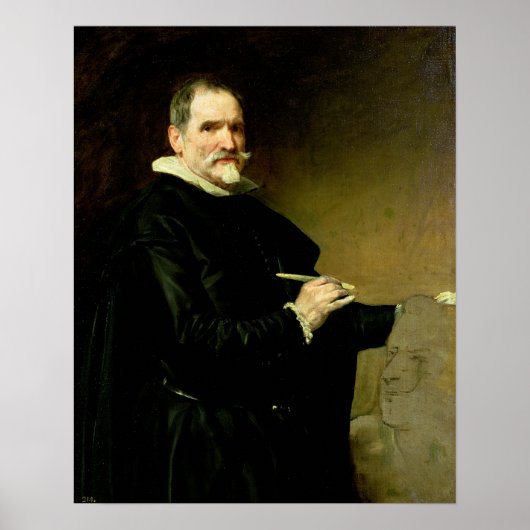 Portret van de beeldhouwer Juan Martinez Poster (Voorkant)