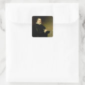 Portret van de beeldhouwer Juan Martinez Vierkante Sticker (Tas)