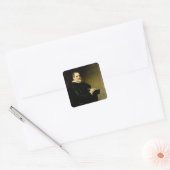 Portret van de beeldhouwer Juan Martinez Vierkante Sticker (Envelop)