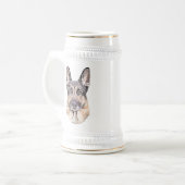 Portret van de beste vriend van het Duitse Herder  Bierpul (Voorkant links)