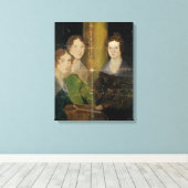 Portret van de Bronte Sisters, c.1834 Canvas Afdruk (Insitu (Houten vloer))