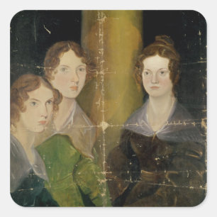 Portret van de Bronte Sisters, c.1834 Vierkante Sticker