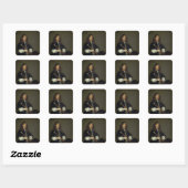 Portret van de burgemeester vierkante sticker (Vel)