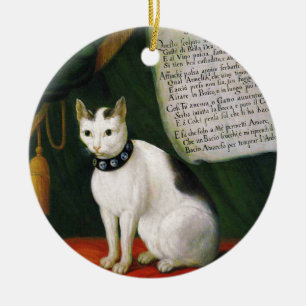 Portret van de Cat Armellino Keramisch Ornament