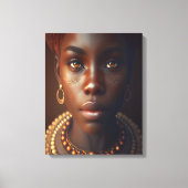 Portret van de charmante Afrikaanse vrouw Canvas Afdruk (Voorkant)