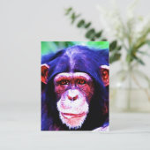 Portret van de chimpansee briefkaart (Staand voorkant)