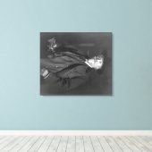 Portret van de Cody-foto "Buffalo Bill" Canvas Afdruk (Insitu (Houten vloer))