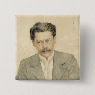 Portret van de componist Anton Arensky Vierkante Button 5,1 Cm