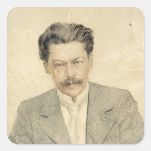 Portret van de componist Anton Arensky Vierkante Sticker (Voorkant)