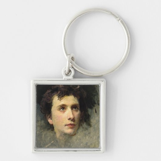 Portret van de componist Pyotr Ilyich Sleutelhanger (Voorkant)