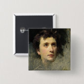Portret van de componist Pyotr Ilyich Vierkante Button 5,1 Cm (Voorkant /achterkant)
