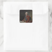 Portret van de Dauphin Louis de France Vierkante Sticker (Tas)