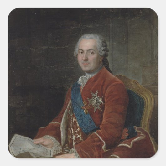 Portret van de Dauphin Louis de France Vierkante Sticker (Voorkant)