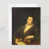 Portret van de dichter Ivan A. Krylov, 1812 Briefkaart (Voorkant / Achterkant)