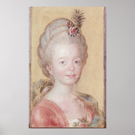 Portret van de dochter van Carl Linnaeus Poster (Voorkant)