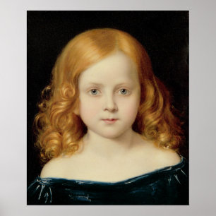 Portret van de dochter van de kunstenaar poster