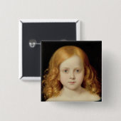 Portret van de dochter van de kunstenaar vierkante button 5,1 cm (Voorkant /achterkant)