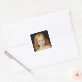 Portret van de dochter van de kunstenaar vierkante sticker (Envelop)