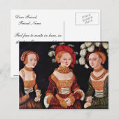 Portret van de Duchesses Emilila Sybille von Sachs Briefkaart (Voorkant / Achterkant)