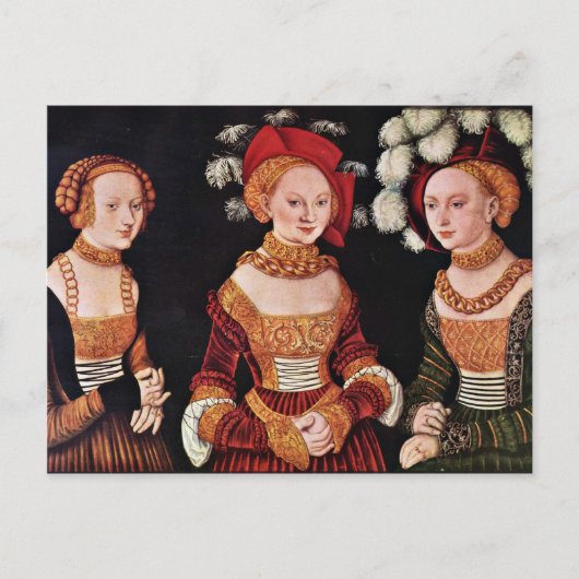 Portret van de Duchesses Emilila Sybille von Sachs Briefkaart (Voorkant)