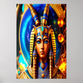 Portret van de Egyptische god Osiris | AI Art. Poster (Voorkant)