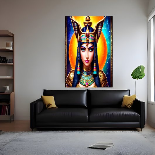 Portret van de Egyptische godin Hathor | AI Art P Poster