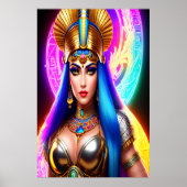 Portret van de Egyptische godin Isis | AI Art. Poster (Voorkant)
