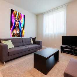 Portret van de Egyptische godin Isis | AI Art. Poster