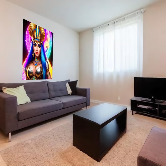 Portret van de Egyptische godin Isis | AI Art. Poster