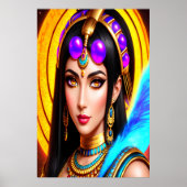 Portret van de Egyptische godin Neith | AI Art. Poster (Voorkant)