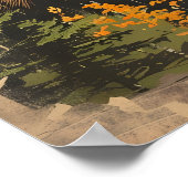  portret van de eland poster (Hoek)