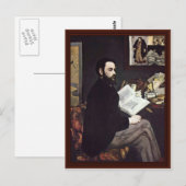 Portret van de Emile Zola door Manet Edouard Briefkaart (Voorkant / Achterkant)