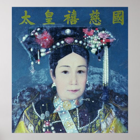 Portret van de Empress Dowager Cixi Poster (Voorkant)