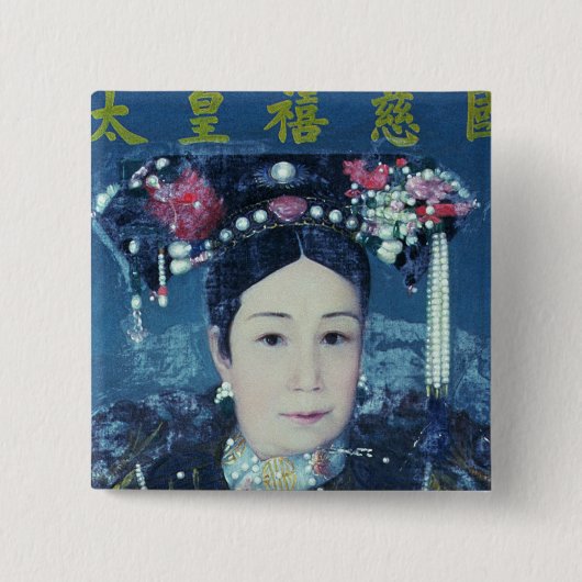 Portret van de Empress Dowager Cixi Vierkante Button 5,1 Cm (Voorkant)