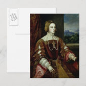 Portret van de Empress Isabella van Portugal Briefkaart (Voorkant / Achterkant)