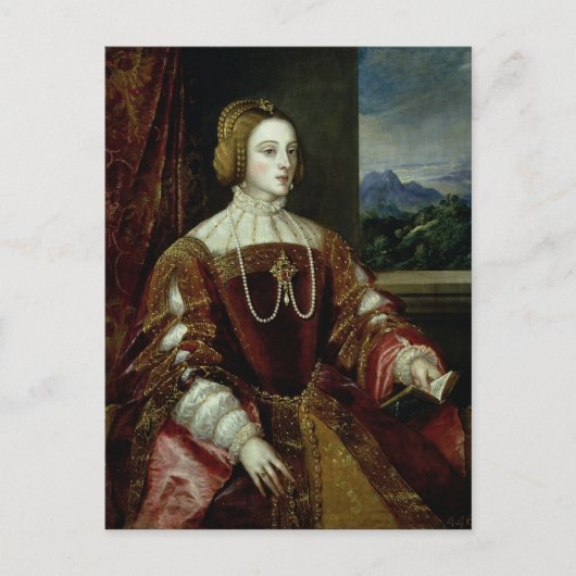 Portret van de Empress Isabella van Portugal Briefkaart (Voorkant)
