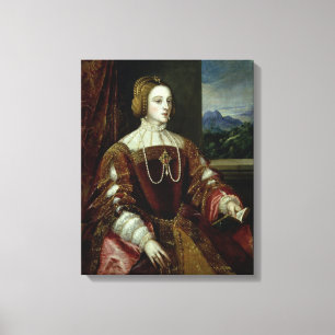 Portret van de Empress Isabella van Portugal Canvas Afdruk