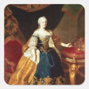 Portret van de Empress Maria Theresa Vierkante Sticker