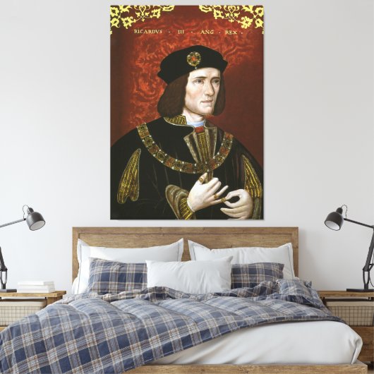 Portret van de Engelse koning Richard III Canvas Afdruk (Insitu (Slaapkamer))