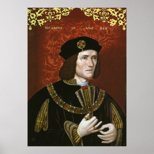 Portret van de Engelse koning Richard III Poster (Voorkant)