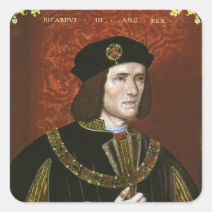 Portret van de Engelse koning Richard III Vierkante Sticker