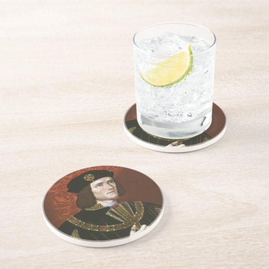 Portret van de Engelse koning Richard III Zandsteen Onderzetter (Zijkant)