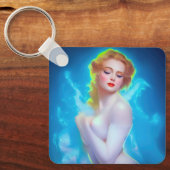 Portret van de etherische godin – surrealistische  sleutelhanger (Voorkant)