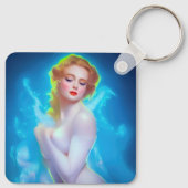 Portret van de etherische godin – surrealistische  sleutelhanger (Achterkant)