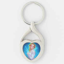 Portret van de etherische godin – surrealistische  sleutelhanger